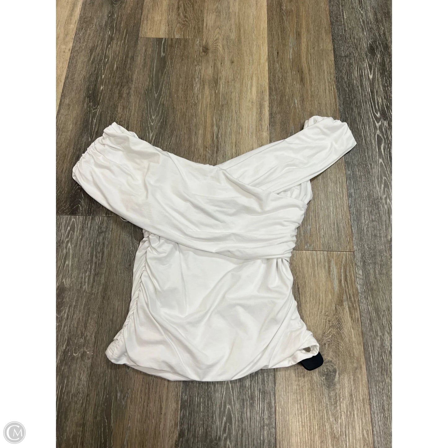 Blouse Short Sleeve By Abercrombie And Fitch In White, Size: L