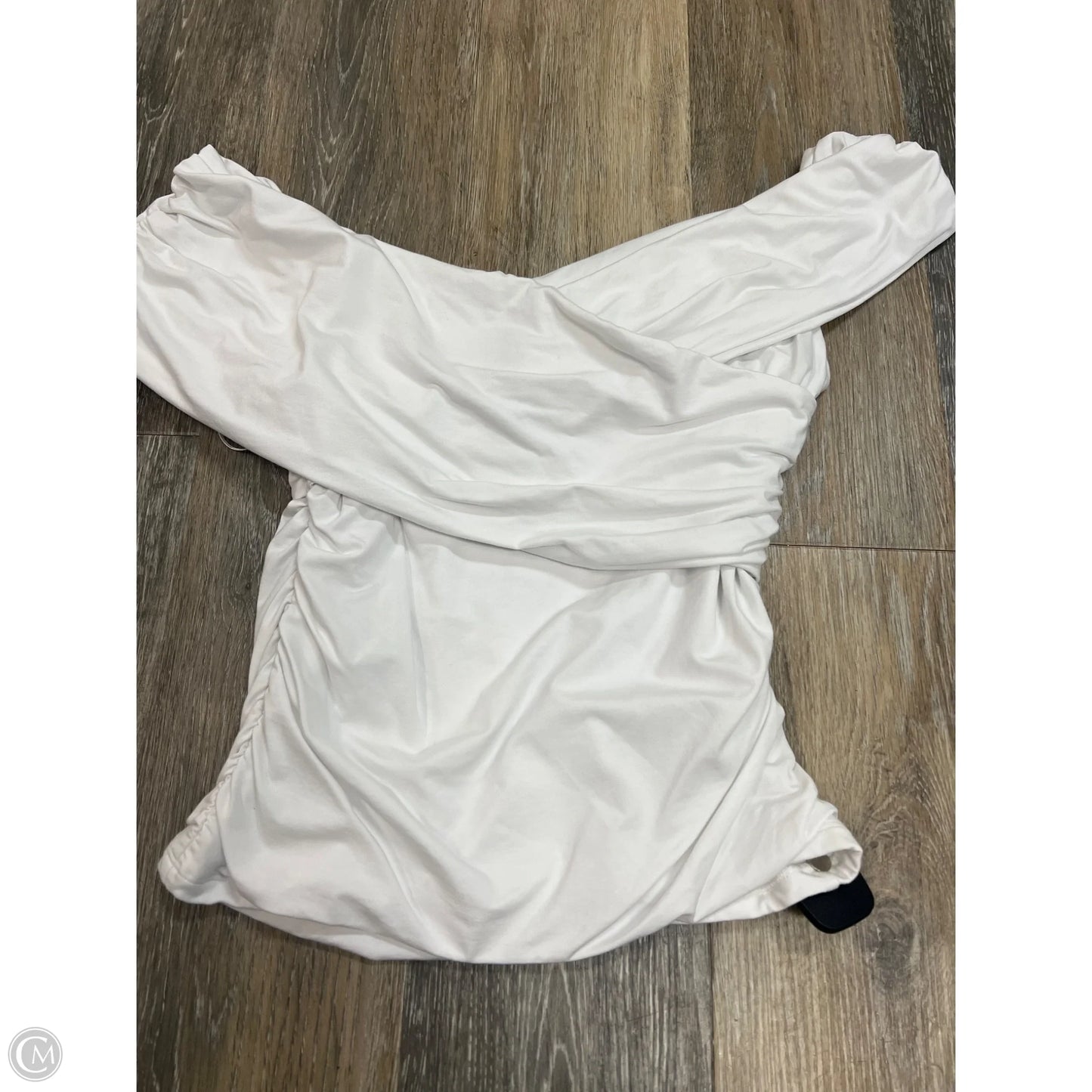 Blouse Short Sleeve By Abercrombie And Fitch In White, Size: L