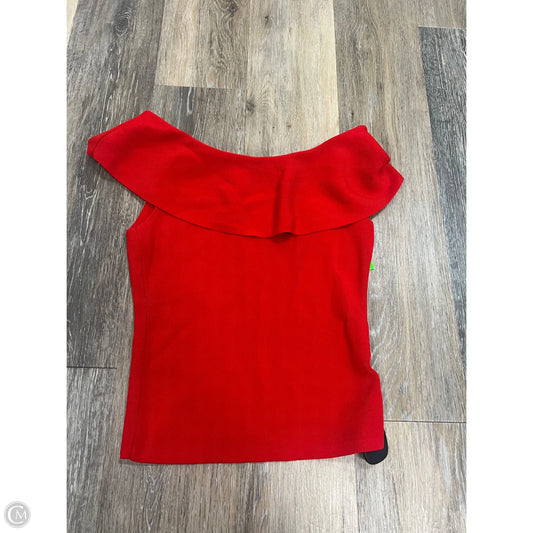 Top Short Sleeve By White House Black Market In Red, Size: S