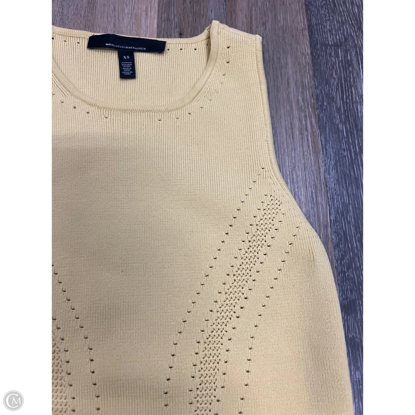 Top Sleeveless By White House Black Market In Yellow, Size: Xs
