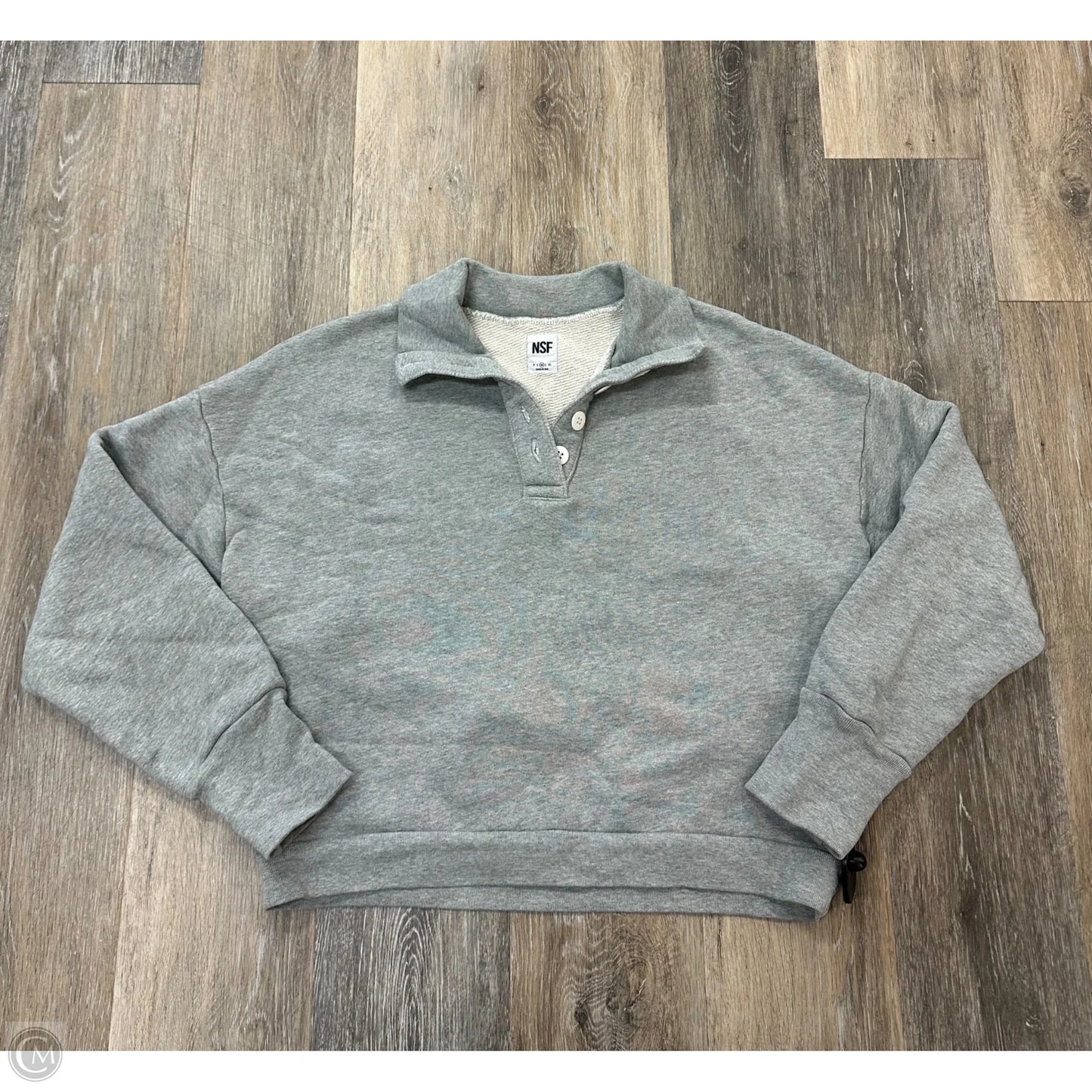 Sweatshirt Collar By NSF In Grey, Size: M