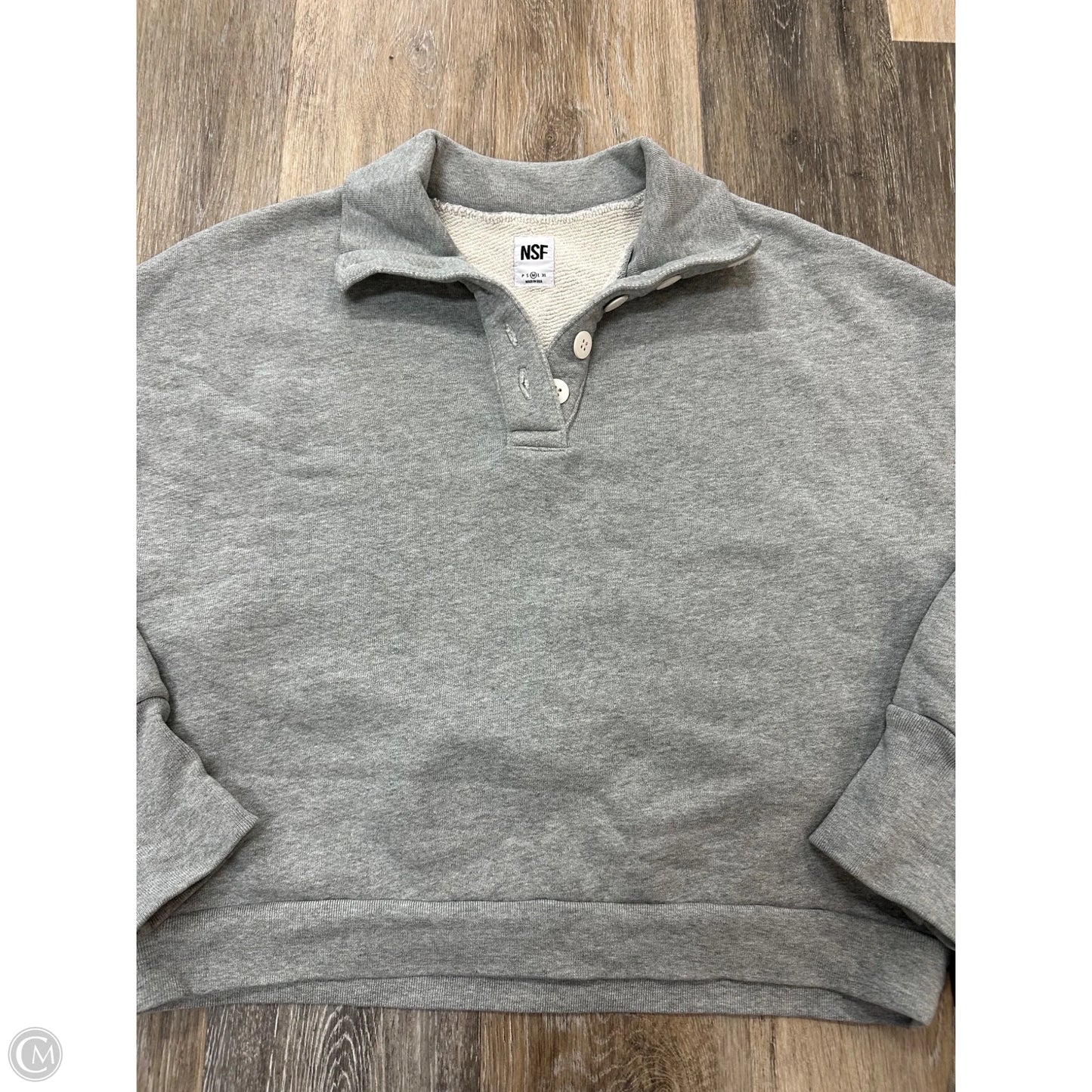 Sweatshirt Collar By NSF In Grey, Size: M
