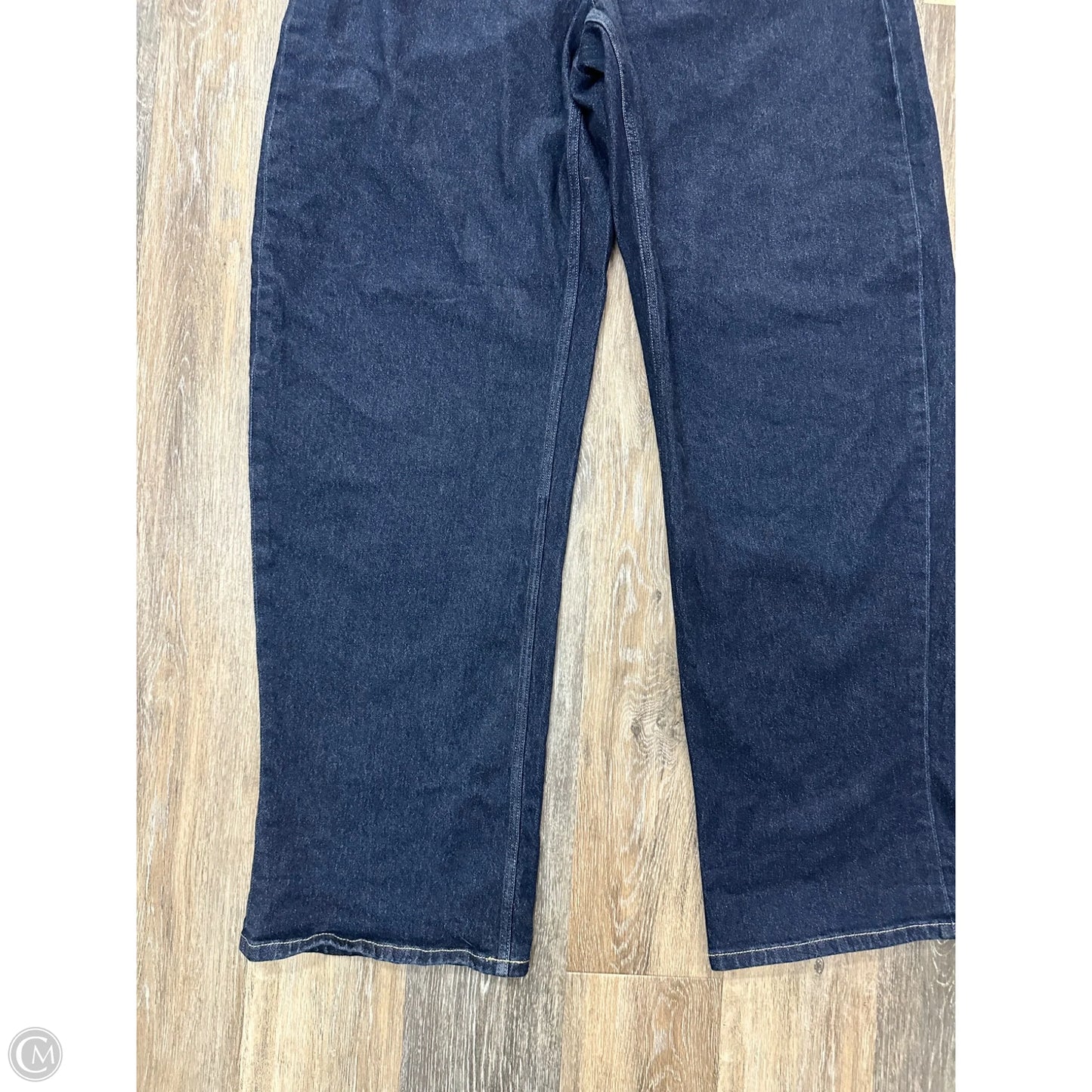 Jeans Wide Leg By Spanx In Blue Denim, Size: Xl Tall