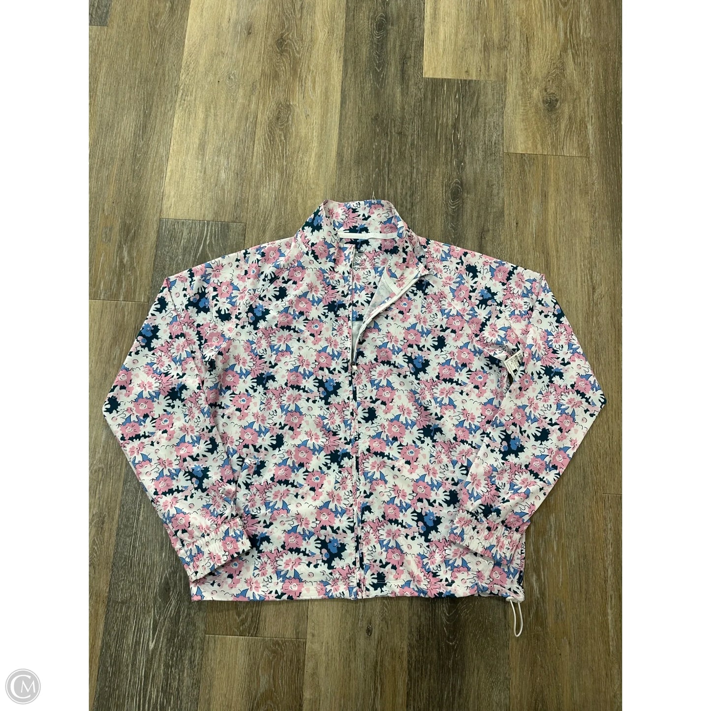 Athletic Jacket By Puma In Floral Print, Size: S