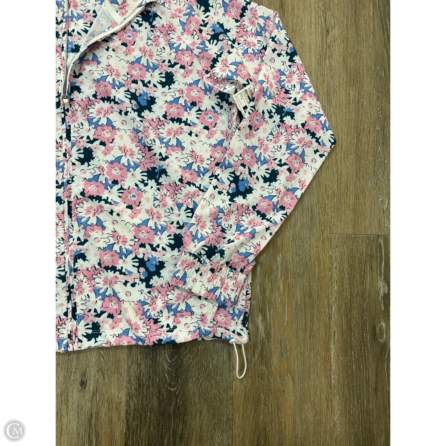 Athletic Jacket By Puma In Floral Print, Size: S