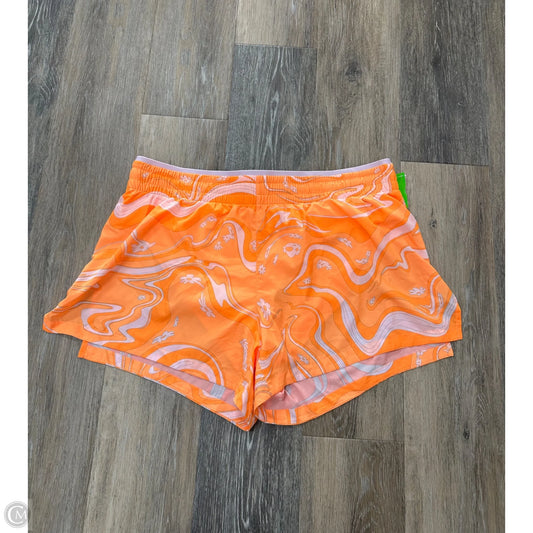 Athletic Shorts By Fabletics In Orange & Pink, Size: Xl