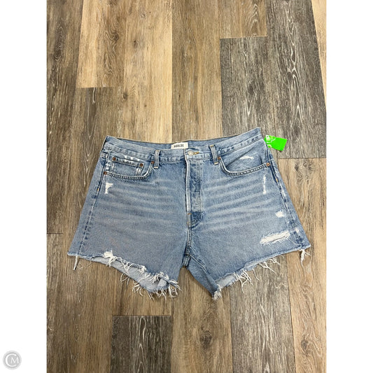 Shorts By Agolde In Blue Denim, Size: 14