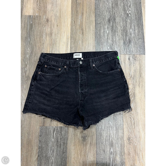 Shorts By Agolde In Black Denim, Size: 14