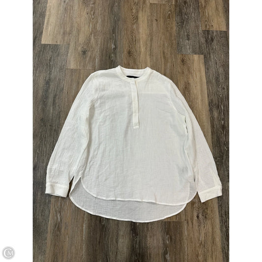 Blouse Long Sleeve By Jenni Kayne In White, Size: M
