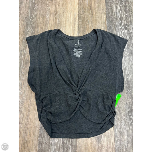 Athletic Top Short Sleeve By Free People In Grey, Size: L