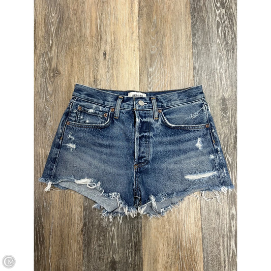 Shorts Designer By Agolde In Blue Denim, Size: 1/25