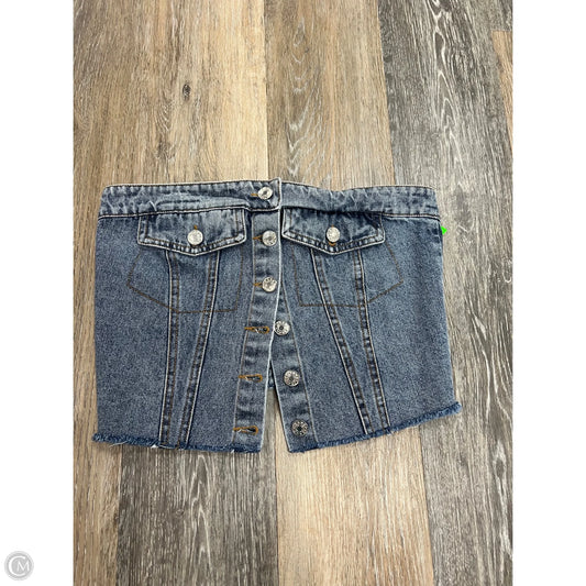 Top Sleeveless By Bucketlist In Blue Denim, Size: S