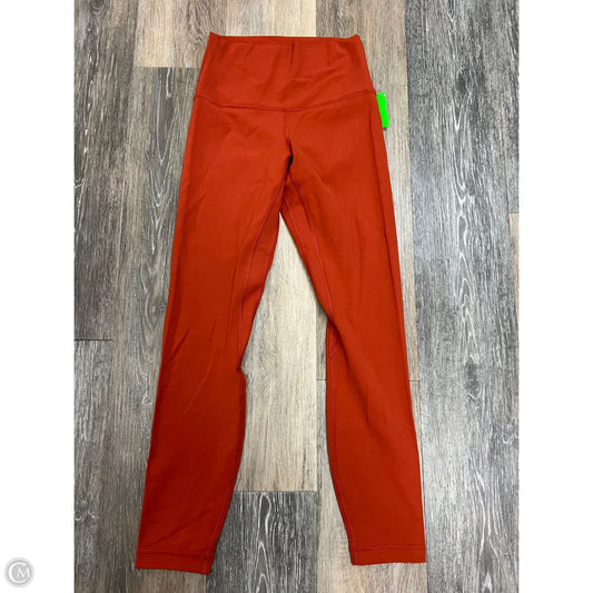 Athletic Leggings By Lululemon In Orange, Size: 4