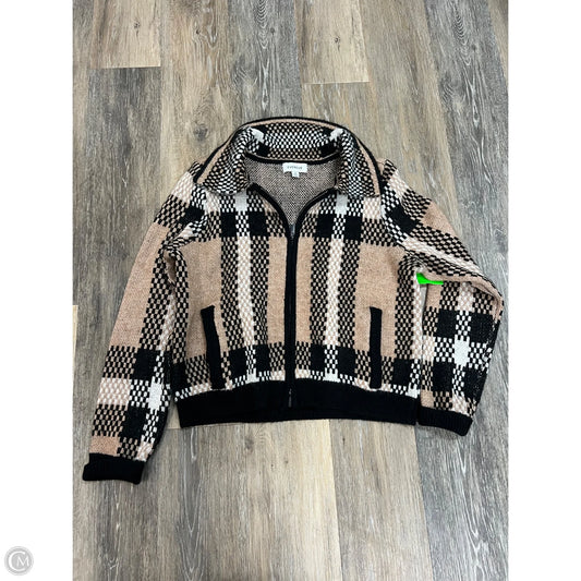 Sweater Cardigan By Evereve In Plaid Pattern, Size: Xs