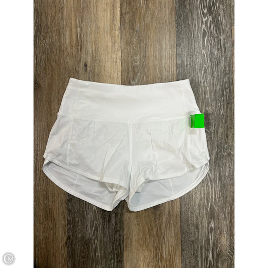 Athletic Shorts By Lululemon In White, Size: 4