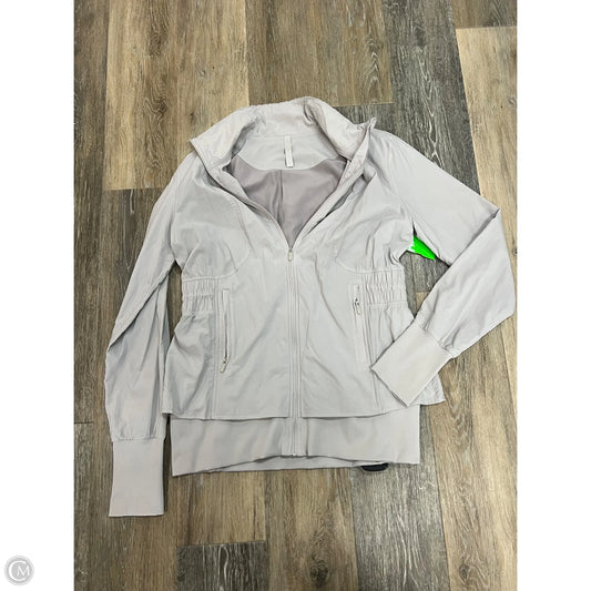 Athletic Jacket By Lululemon In Grey, Size: 10