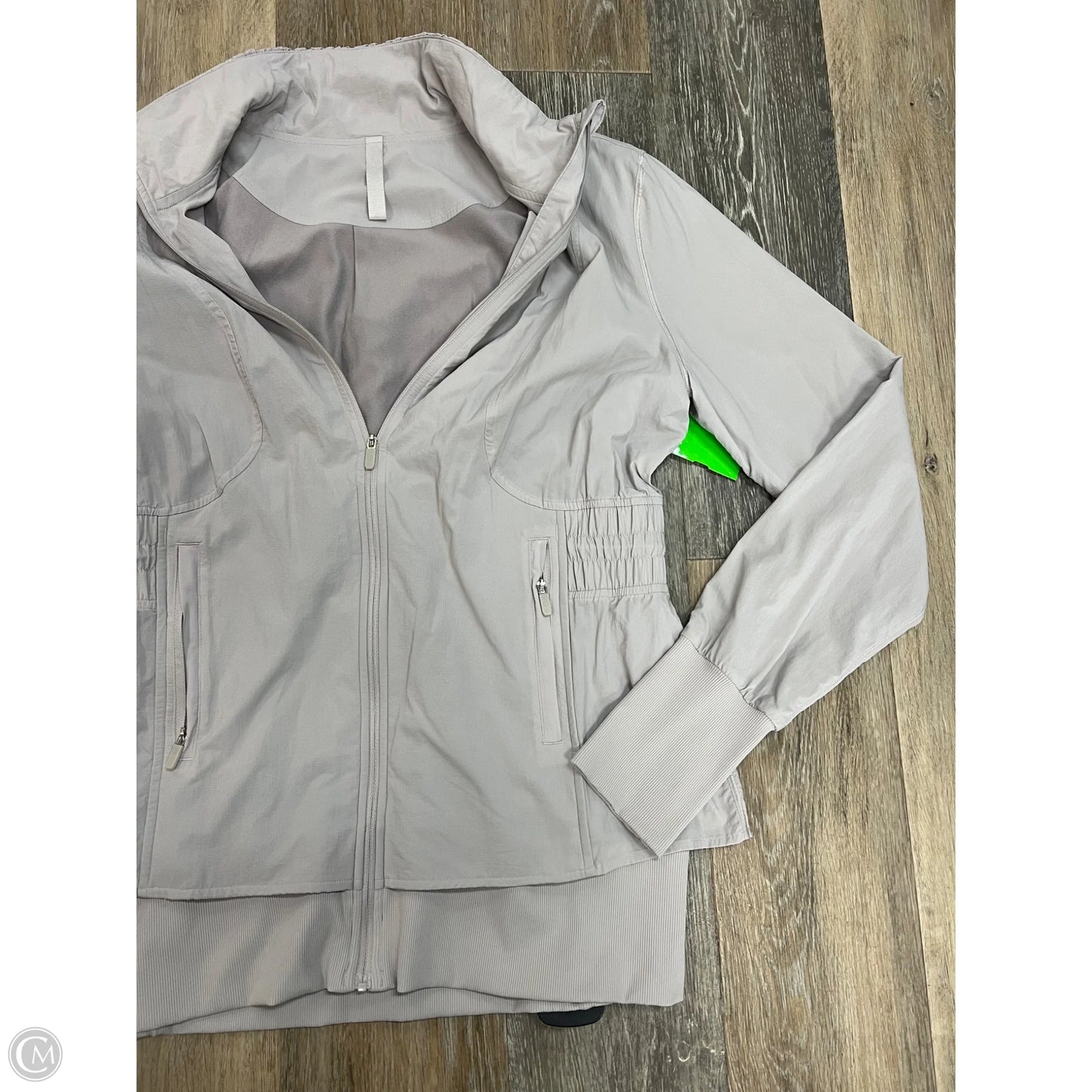 Athletic Jacket By Lululemon In Grey, Size: 10