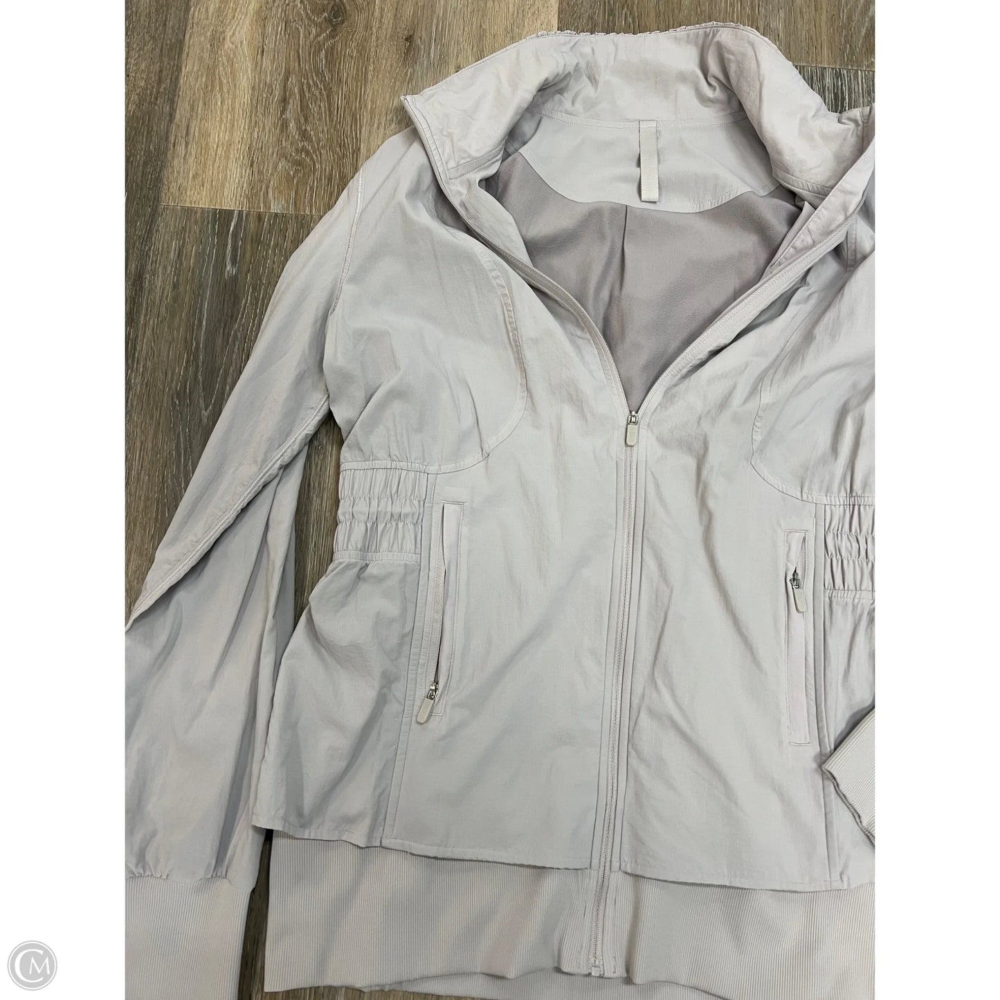 Athletic Jacket By Lululemon In Grey, Size: 10