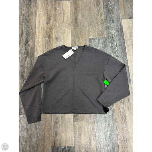 Top Long Sleeve By Evereve In Brown, Size: S