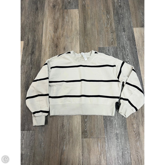 Athletic Sweatshirt Crewneck By Lululemon In Striped Pattern, Size: 4