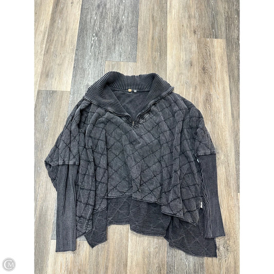 Sweatshirt Collar By Free People In Grey, Size: L