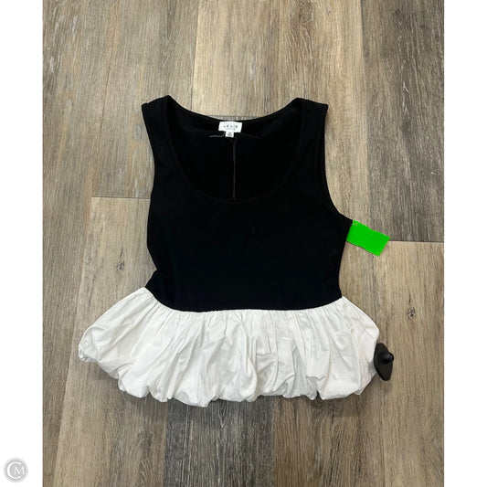 Top Sleeveless By Le Lis In Black & White, Size: Xs