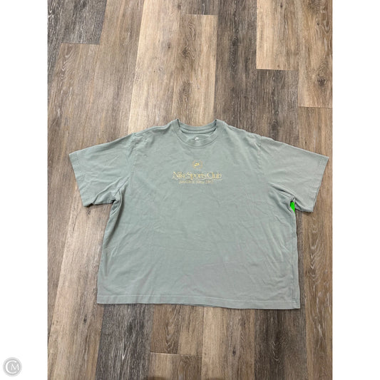 Athletic Top Short Sleeve By Nike Apparel In Green, Size: Xl