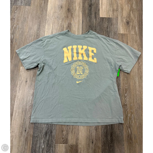 Athletic Top Short Sleeve By Nike Apparel In Green, Size: L