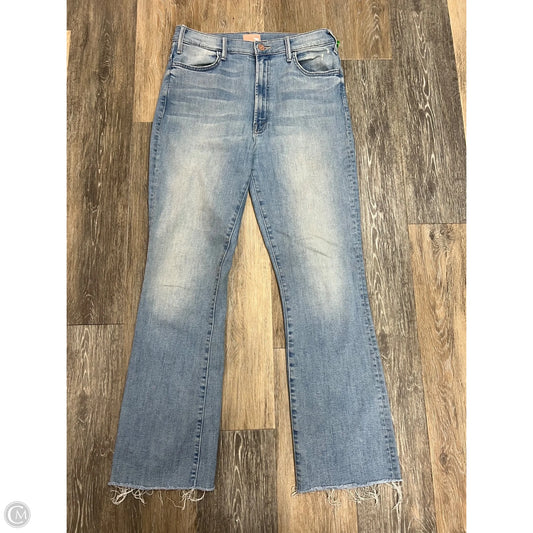 Jeans Straight By Mother Jeans In Blue Denim, Size: 10