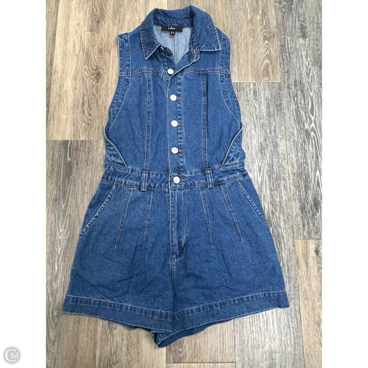Romper By Lulus In Blue Denim, Size: Xs
