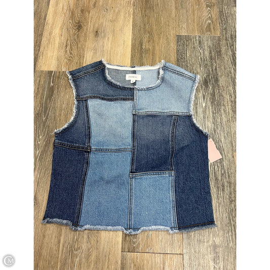 Top Sleeveless By Evereve In Blue Denim, Size: Xs