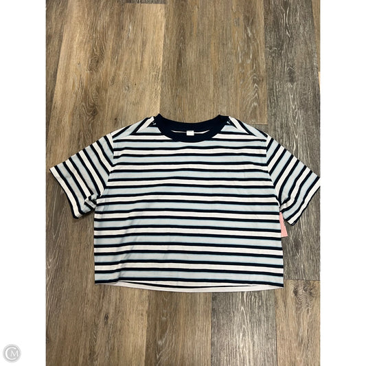 Athletic Top Short Sleeve By Lululemon In Striped Pattern, Size: Xs