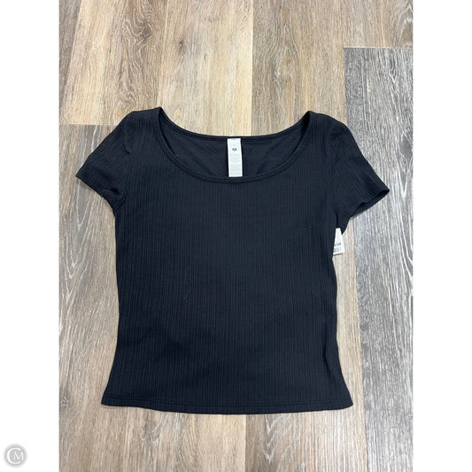 Athletic Top Short Sleeve By Lululemon In Black, Size: 4