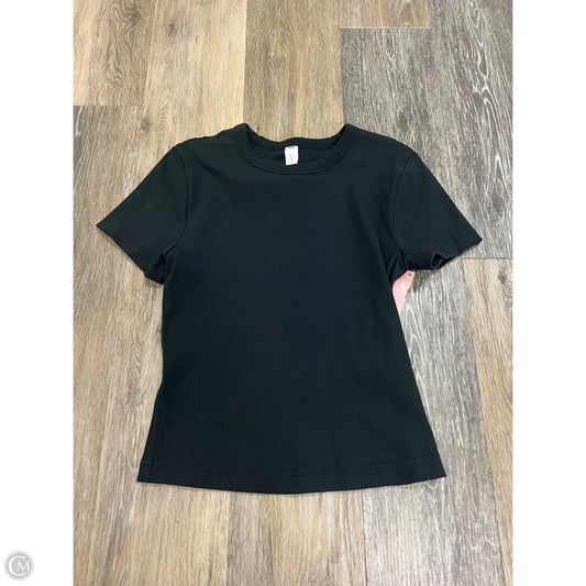 Athletic Top Short Sleeve By Lululemon In Black, Size: S