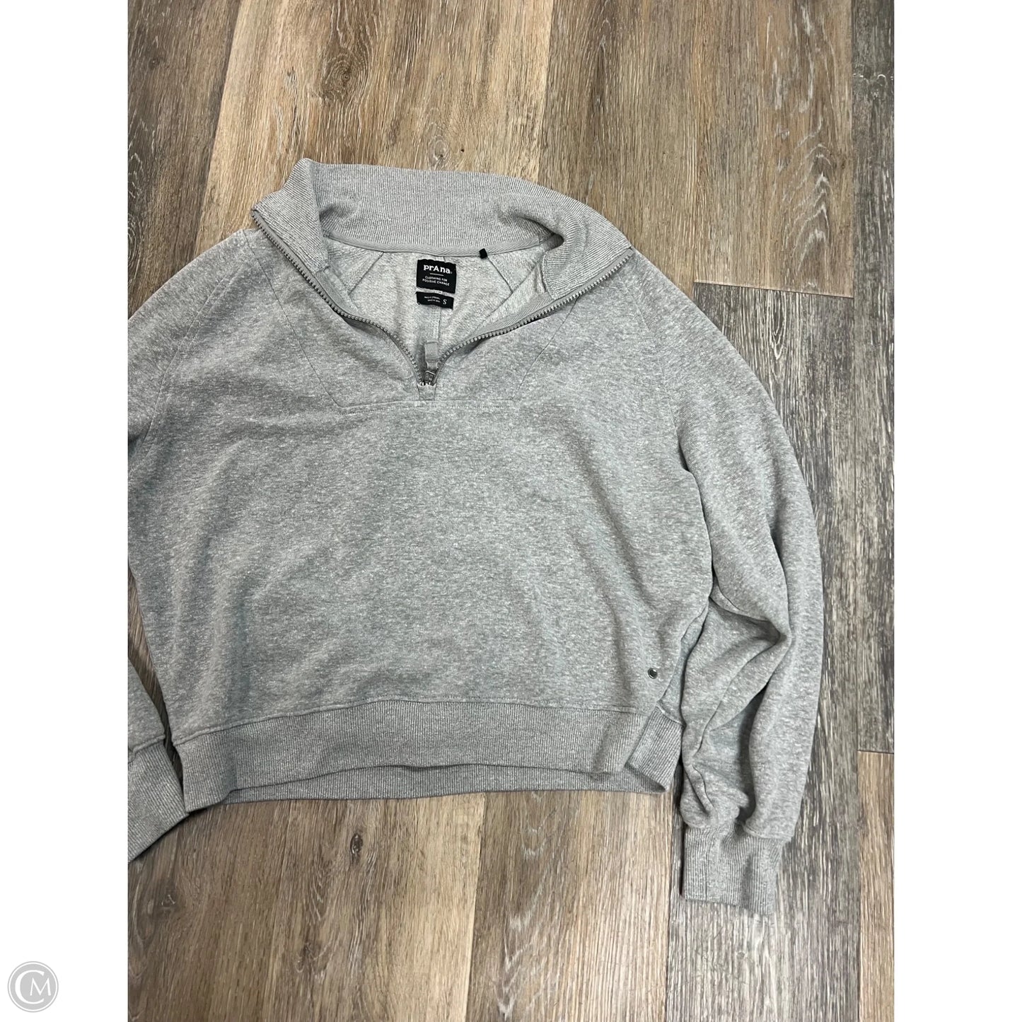 Athletic Sweatshirt Collar By Prana In Grey, Size: S