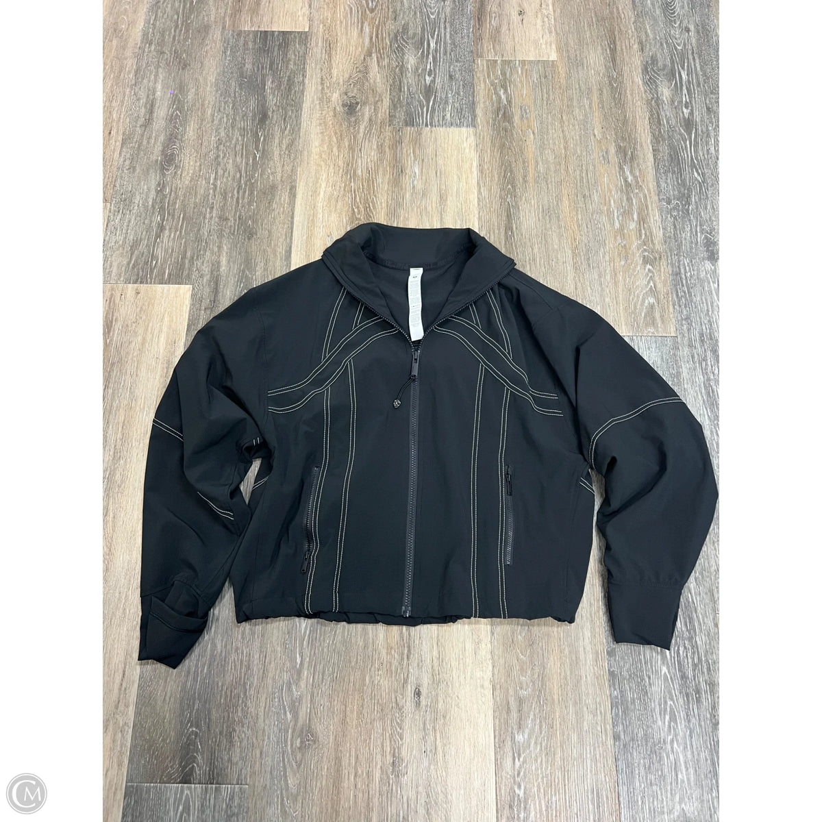 Athletic Jacket By Lululemon In Black, Size: 2