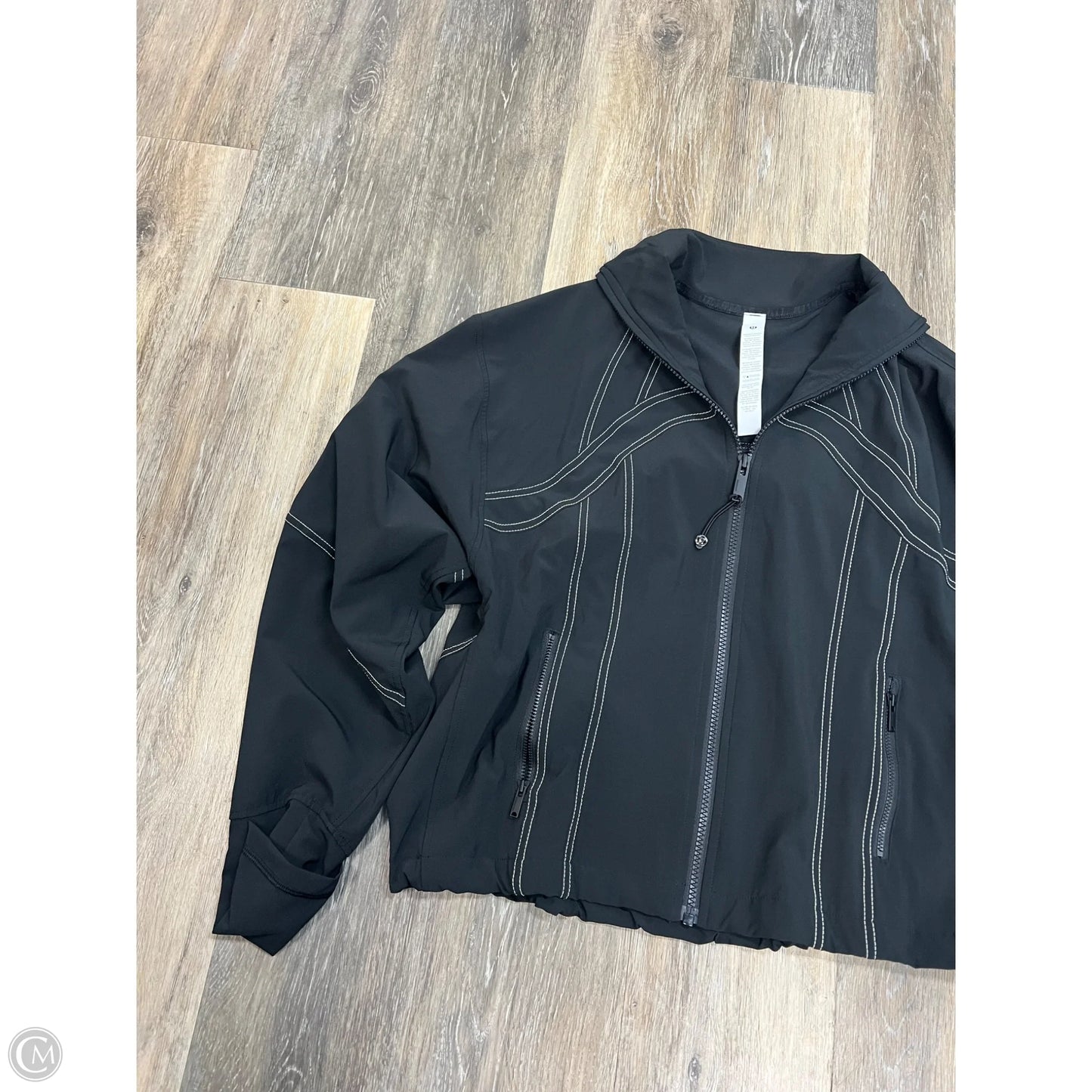 Athletic Jacket By Lululemon In Black, Size: 2