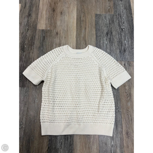 Sweater Short Sleeve By Varley In Cream, Size: L