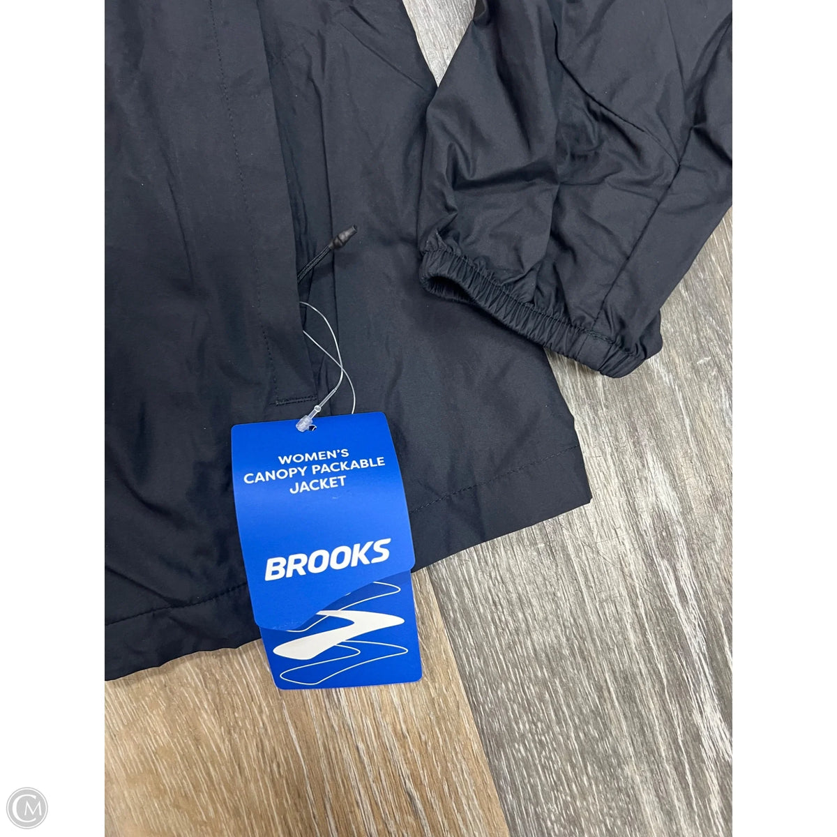 Jacket Windbreaker By Brooks In Black, Size: L