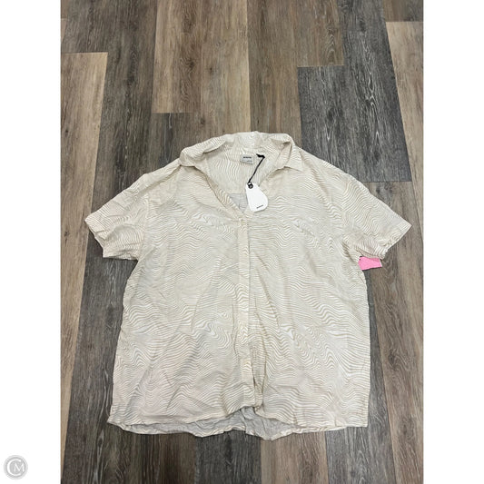 Blouse Short Sleeve By Prana In Tan, Size: Xl