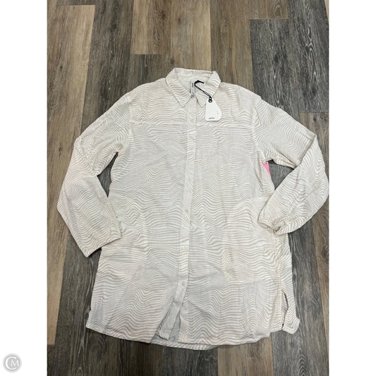 Blouse Long Sleeve Cover Up By Prana In Tan, Size: L