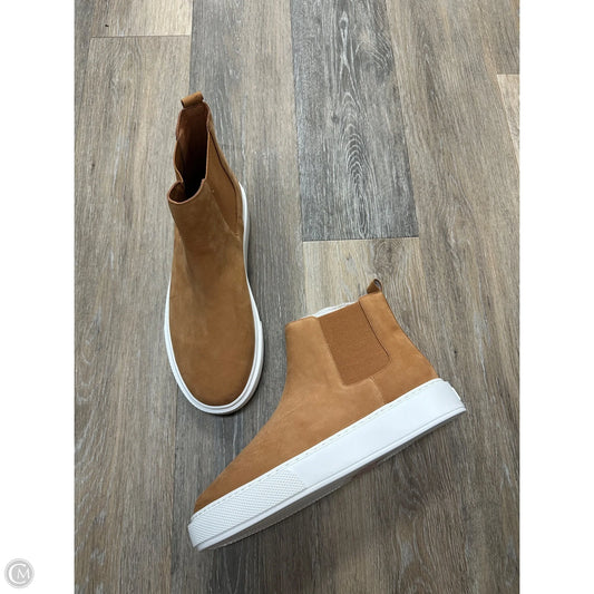 Boots Ankle Flats By J Slides In Tan, Size: 10