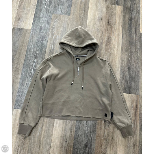 Athletic Sweatshirt Hoodie By Fundamental Coast In Tan, Size: S