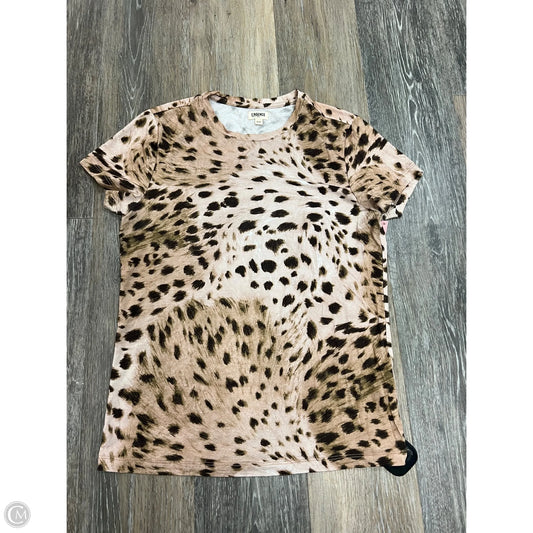 Top Short Sleeve By L Agence In Animal Print, Size: S