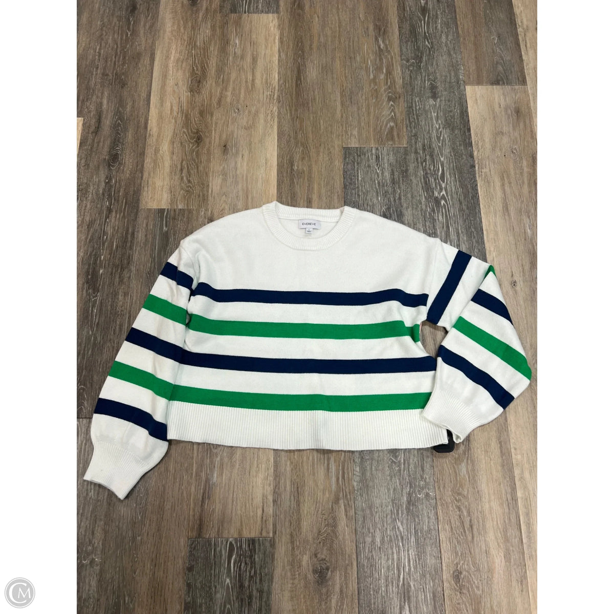 Sweater By Evereve In Striped Pattern, Size: L