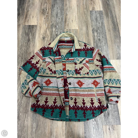 Jacket Shirt By Staccato In Multi-colored, Size: Xl