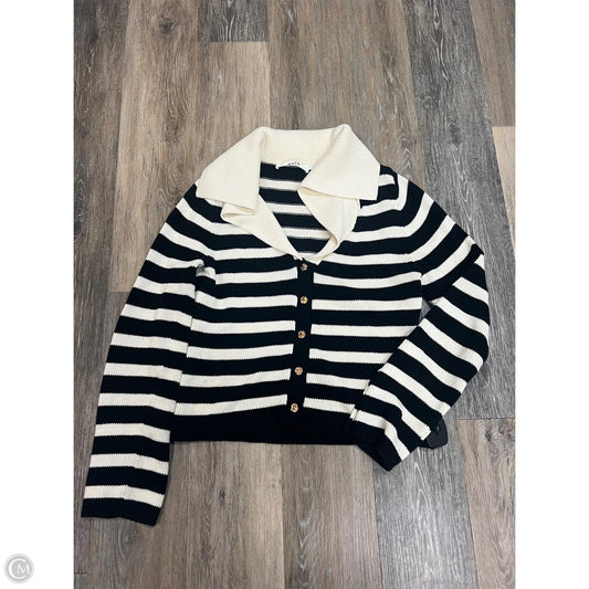 Sweater Cardigan By Astr The Label In Striped Pattern, Size: M