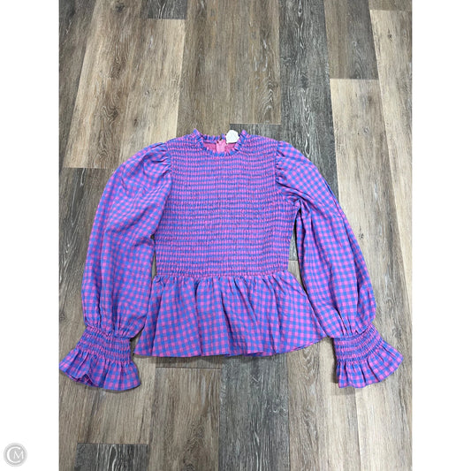 Blouse Long Sleeve By Hyacinth House In Blue & Pink, Size: S