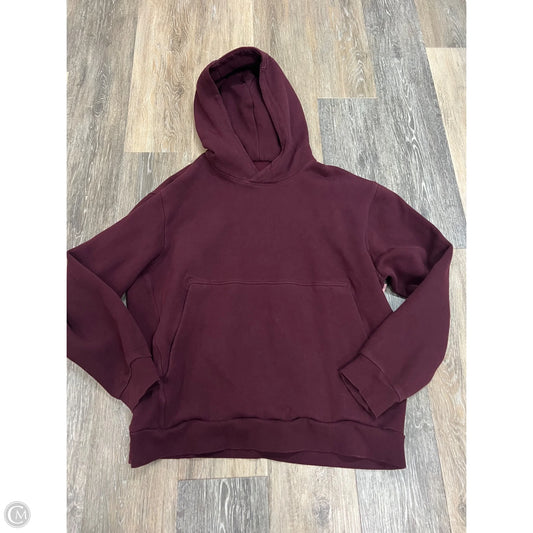 Athletic Sweatshirt Hoodie By Lululemon In Maroon, Size: M