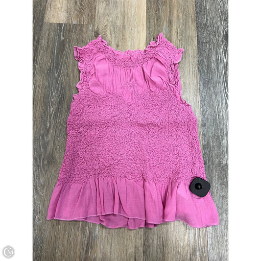 Top Sleeveless By Anthropologie In Pink, Size: S